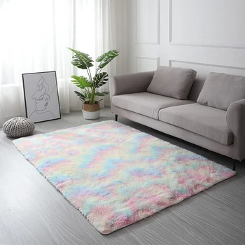 

Living Room Home Decor Floor Carpet Fluffy Bedroom Rugs Shaggy Geometric Design Area Rug For Girls Baby Rooms12