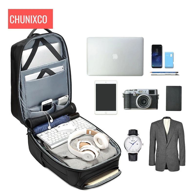 CHUNIXCO, мужской рюкзак для путешествий с защитой от кражи, для мужчин, usb зарядка, сумка для ноутбука, модный водоотталкивающий рюкзак, рюкзаки для мужчин, mochila