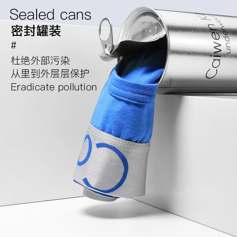 Men Underwear Pure cotton Triangle shorts head Sexy Breather Cool Underpants Comfortable Soft Men's Panties 4pcs Gift Box