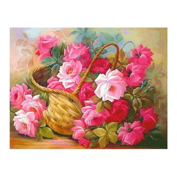 

5D DIY Flower basket Diamond Painting floral Rose Full Drill Nouveaute Mosaic Embroidery Cross Stitch home decorative gift
