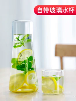 

Drinking Water Bottle Glass Sport Travel Big Lemon Infuser Portable Cover Healthy Light Gym Storage Large Bottle Water KK60SH