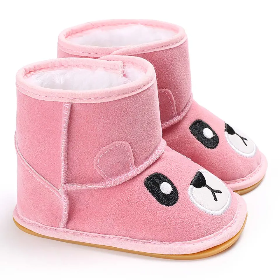 Pink Детская обувь для девочек новые модные туфли для новорожденных зимние сапоги новорожденных, малышей и детей младшего возраста состоящий из которые делают первые шаги; Infant Bebe обувь для мальчиков, на мягкой подошве с резиновой подошвой - Цвет: Pink