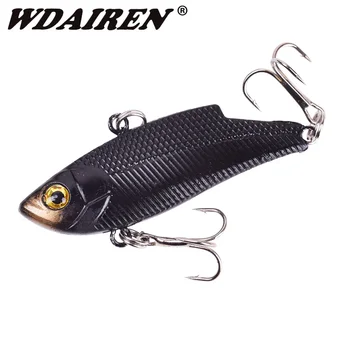 MEGA DEAL ❤️ 1Pcs Winter Ice Fishing VIB Vibration Hard Lure 5.5cm 9.5g Sinking Wobbler Artificial Plastic Bait With Treble Hook Pesca Tackle - discount item 32% OFF Sports & Entertainment