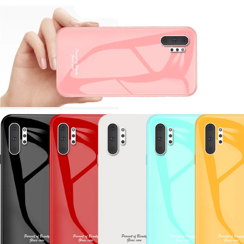 Macaron стеклянный чехол для samsung Galaxy Note 10 Plus, Модный милый Противоударный задняя крышка для samsung Note10 Plus 5G чехол
