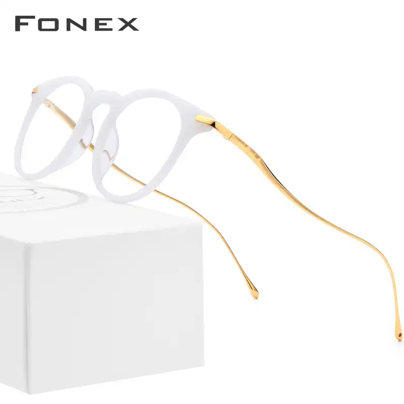 Fonex De Acetato De Gafas Graduadas Opticas De Los Hombres Vintage Retro Montura Para Gafas Redonda De Las Mujeres La Miopia Gafas 857 Las Mujeres Gafas De Marcos Aliexpress