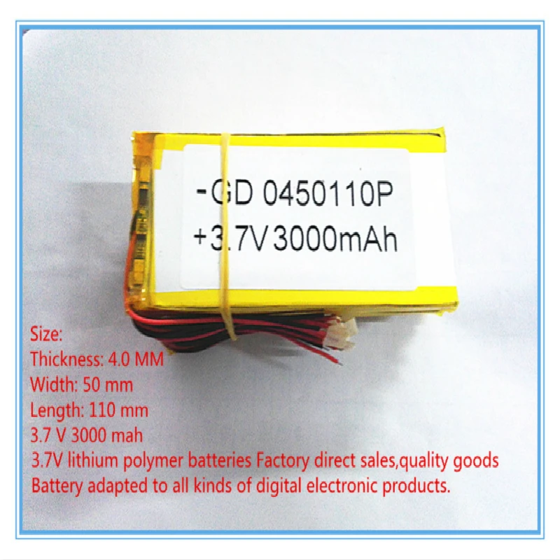 T7 имеет P7 N7 M7 N18 tablet 4050110 3,7 V 3000 MAH Универсальный литий-ионный аккумулятор для планшетных ПК 7 дюймов 8 дюймов 9 дюймов