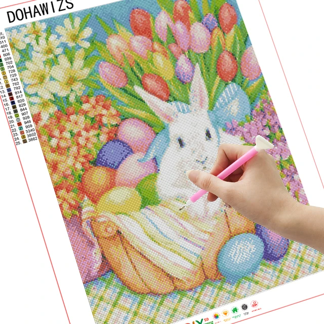 5d Diamond Painting Rabbit Easter Eggs Full Drill Diamond Embroidery Mosaic  Rhinestone Cross Stitch Arts Gift Decoration - Diamond Painting Cross  Stitch - AliExpress