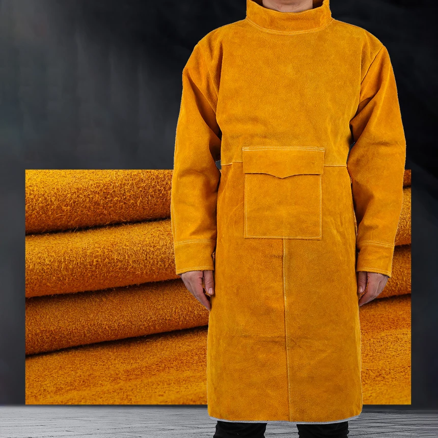 Cowhide Work Clothes Apron Welding Protective Clothing Heat and Fire Resistant Welders Safety Clothing  Welding Apron