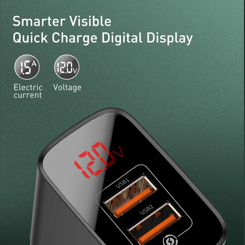 Baseus UK Quick Charge 3,0 USB Зарядное устройство 18W PD быстрый автомобиль телефон Зарядное устройство с FCP AFC для huawei P30 Pro samsung S10 iPhone 11 Pro XR