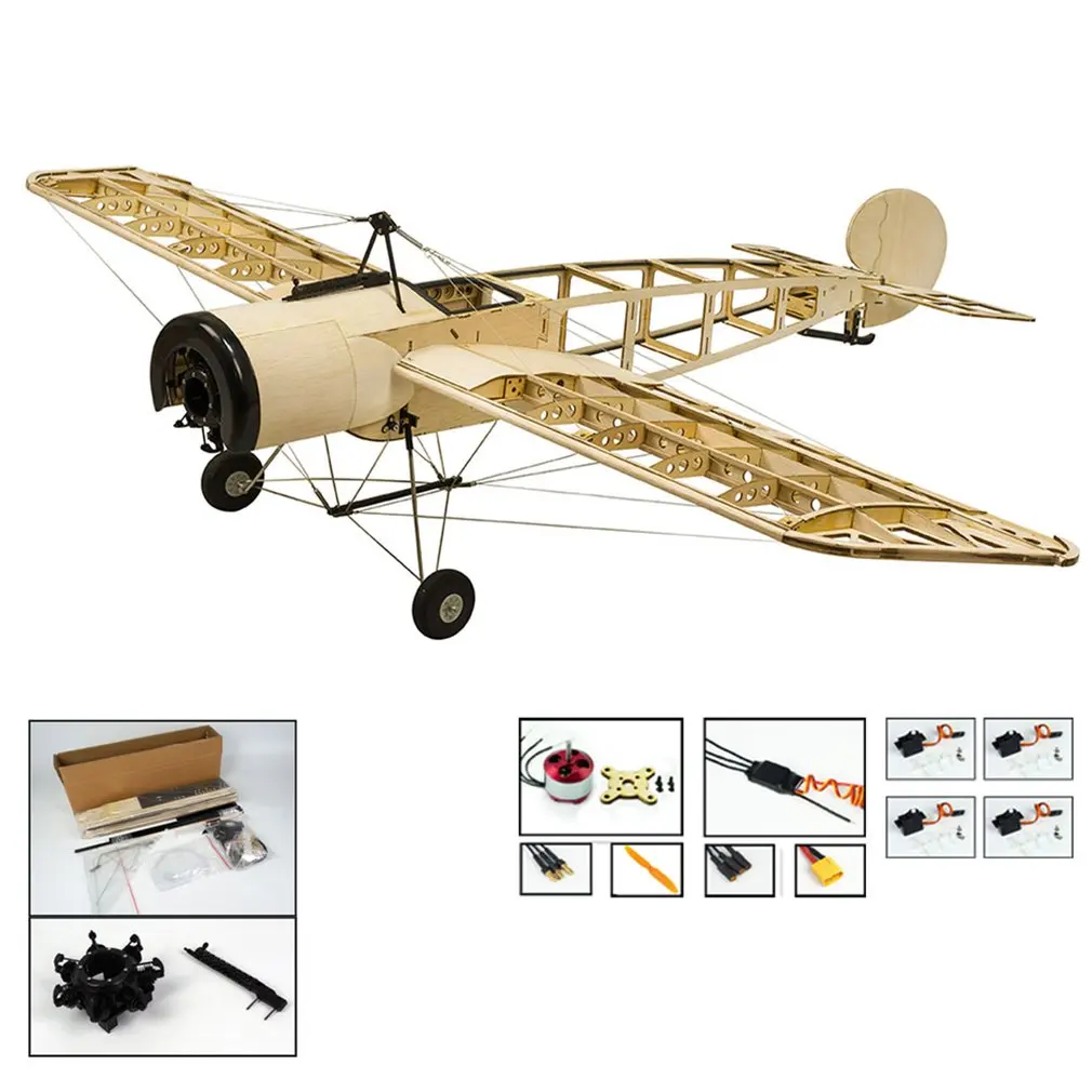 EP Fokker-E Balsa деревянный тренировочный самолет 1,2 м размах крыльев биплан радиоуправляемый самолет вертолет модель игрушки DIY комплект/PNP для детей