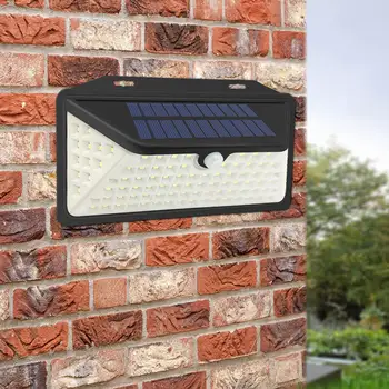 

3 Mode Trilaterally Lighting LED Solar Wall Lamp Intelligent Light Control Human Body Induction Waterproof Body Induction Light