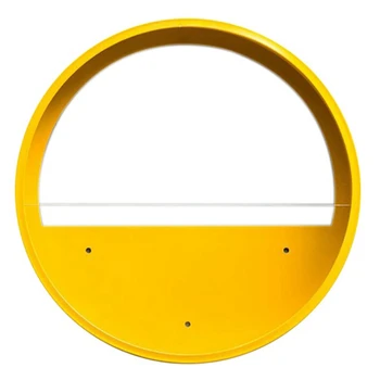 

Vase Metal Iron Art Hanging Flower Basket Round Shape Solid Color Wall Planter Decor Adornment Bonsai Flower Wall Vase