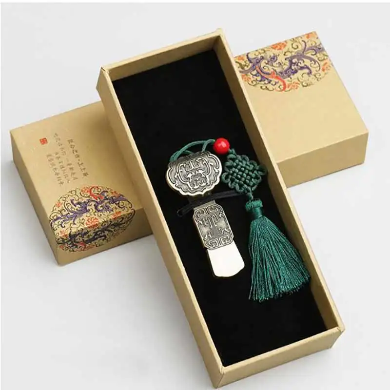 With packing box Старомодный китайский удачный ruyi дизайн ручка привода 16G 32G 64G 128G Традиционный китайский узел дизайн usb металлический подарок cle usb - Цвет: With packing box