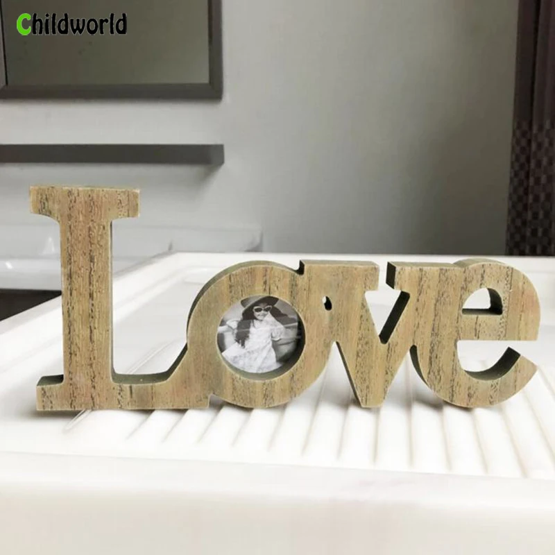 Европейская креативная домашняя Милая деревянная фотография 32 см с буквами для