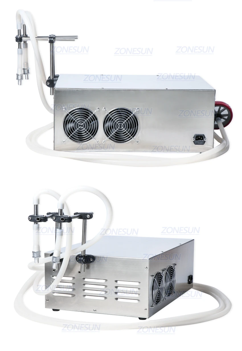 ZONESUN GZ-D1 полуавтоматическая разливочная машина с двойной головкой, для стирки, для приготовления масла, вода, сок, молоко, разливочная машина