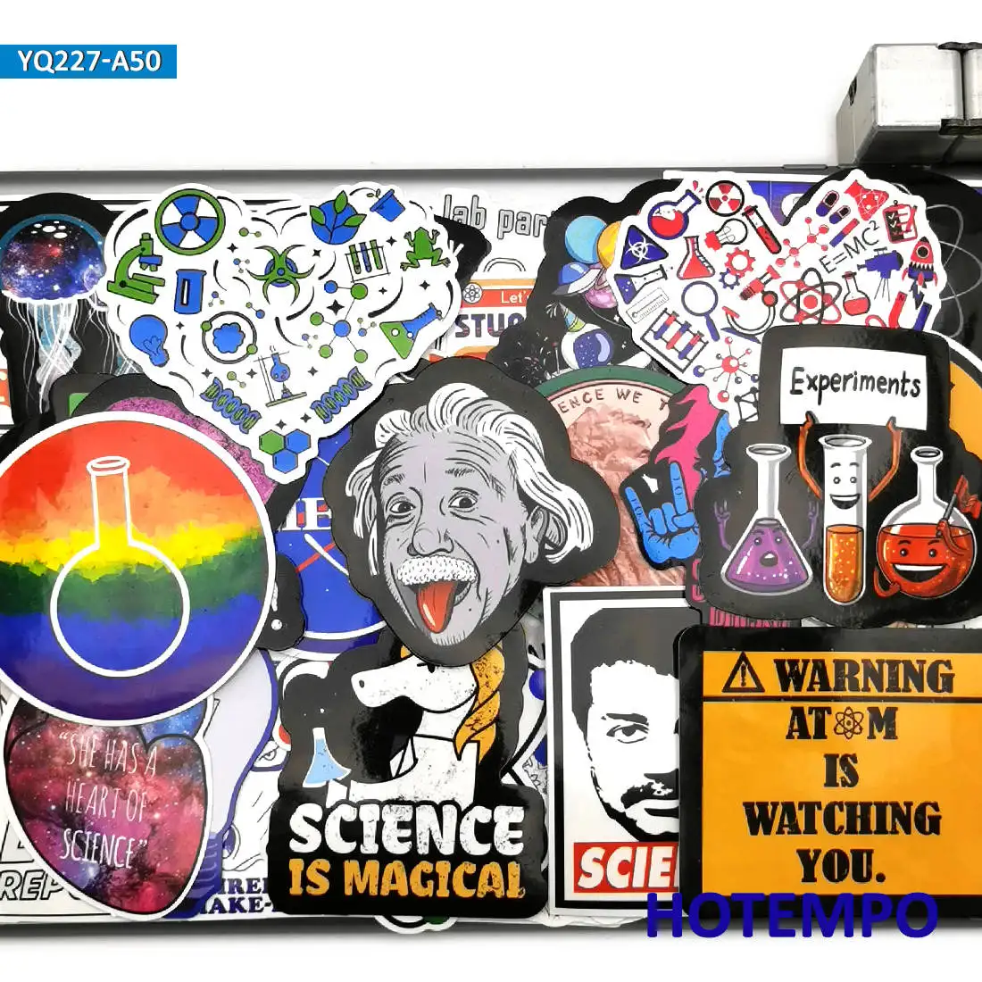 Pegatinas de estilo de fórmula para teléfono móvil, 50 Uds., símbolos químicos de matemáticas, funda de portátil, pegatinas de equipaje