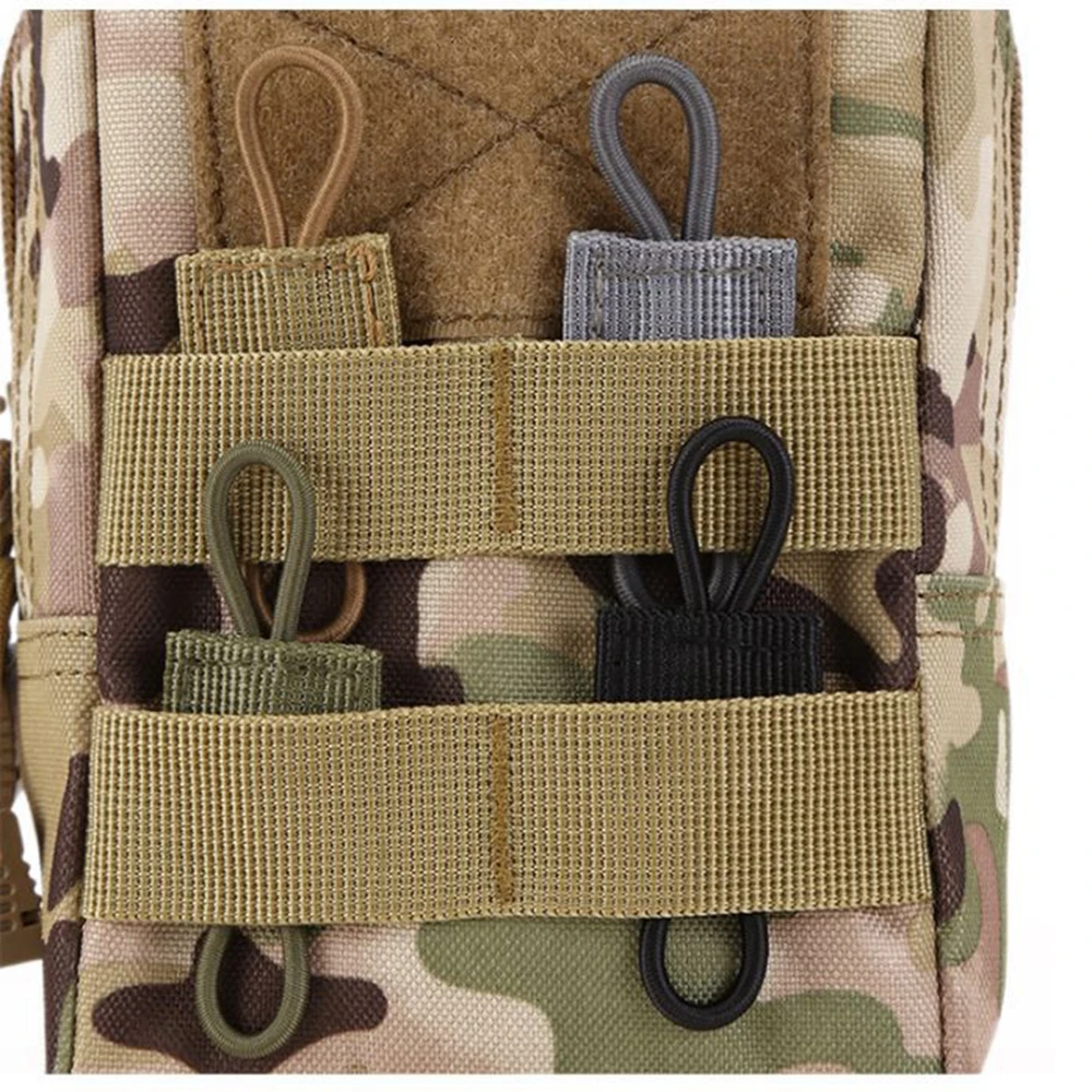 Antenna Binding Buckle Tactical Buckle Elastic Ropes Elastic Straps Tent Rope Buckle 4Pcs PTT Retainer Elastic Molle Buckle Antenna Stick Pipe Binding