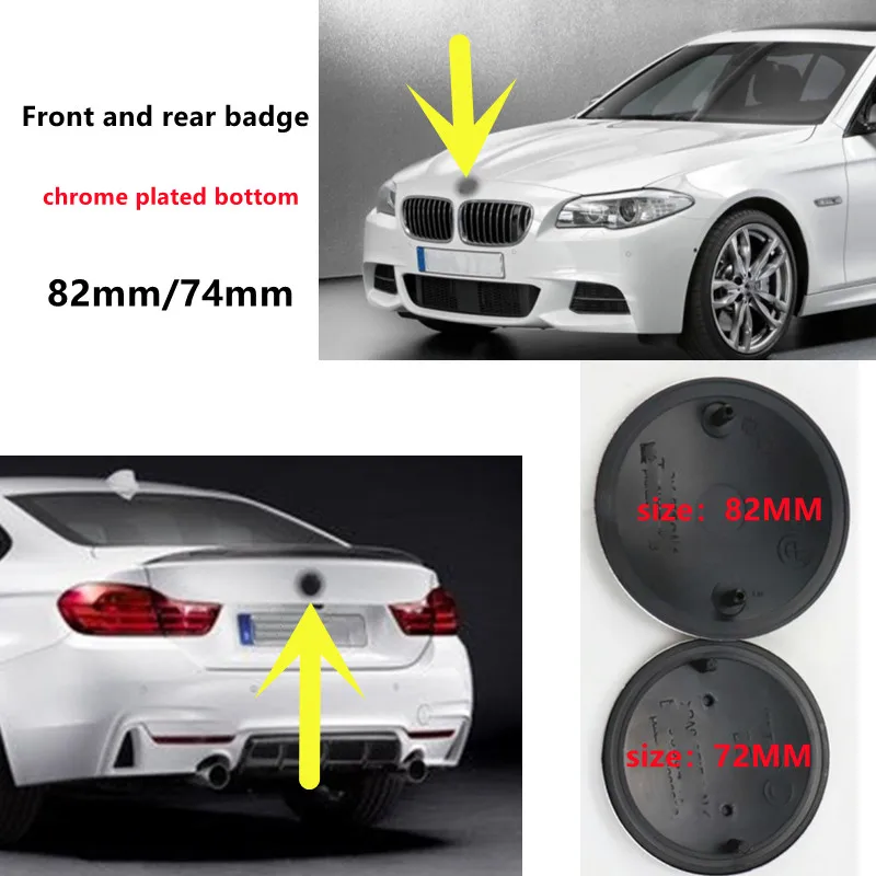 10pcs/lot 82mm 74mm Car Emblem Badge BONNET Hood Front Rear Trunk For E46 E39 E38 E90 E60 Z3 Z4 X3 X5 X6 | Автомобили и мотоциклы