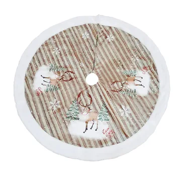 

Christmas Tree Skirt Santa Claus Elk Printed Tree Skirt Christmas Tree Decoration Christmas Tree Ornaments Home Party Supplies