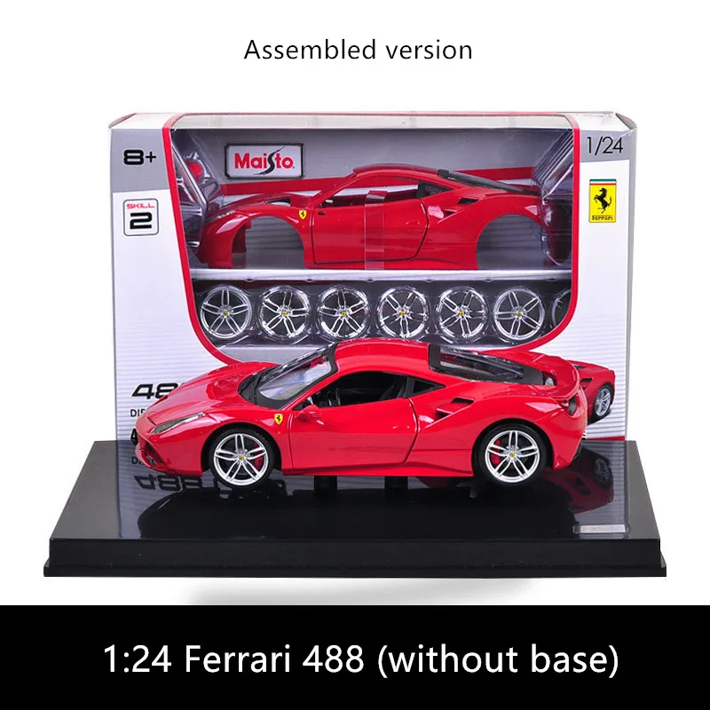 Maisto 1:24 Ferrari-488 8 стилей Ferrari Сборная модель автомобиля из сплава в сборе DIY игрушечный инструмент мальчик подарочная коллекция игрушек - Цвет: 488
