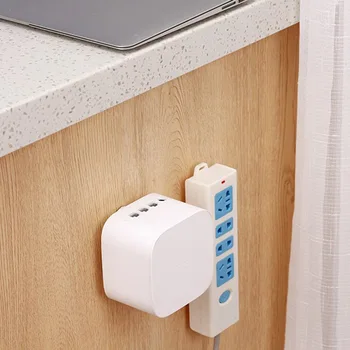 

Self Adhesive Power Strip Fixator 3Pcs Wall Mount Sockets Holder Punch Free WiFi Router Remote Control Organizer BJStore