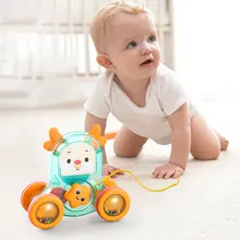 

Baby Learning Crawling Toys Walker Hand Push Childrens Cart Toy Single Pole Pusher Car Ringing Bell 12-36 month Birthday Gifts