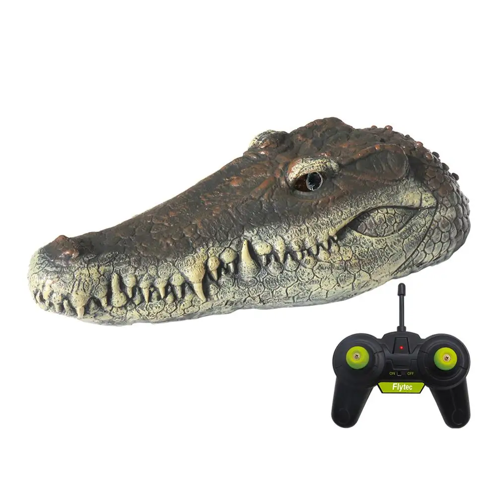 Flytec V005 V002 RC Boat 2.4G Simulation Crocodile Head RC Boat Water Racing Remote Control Toys for Adult Pools Head Spoof Toy