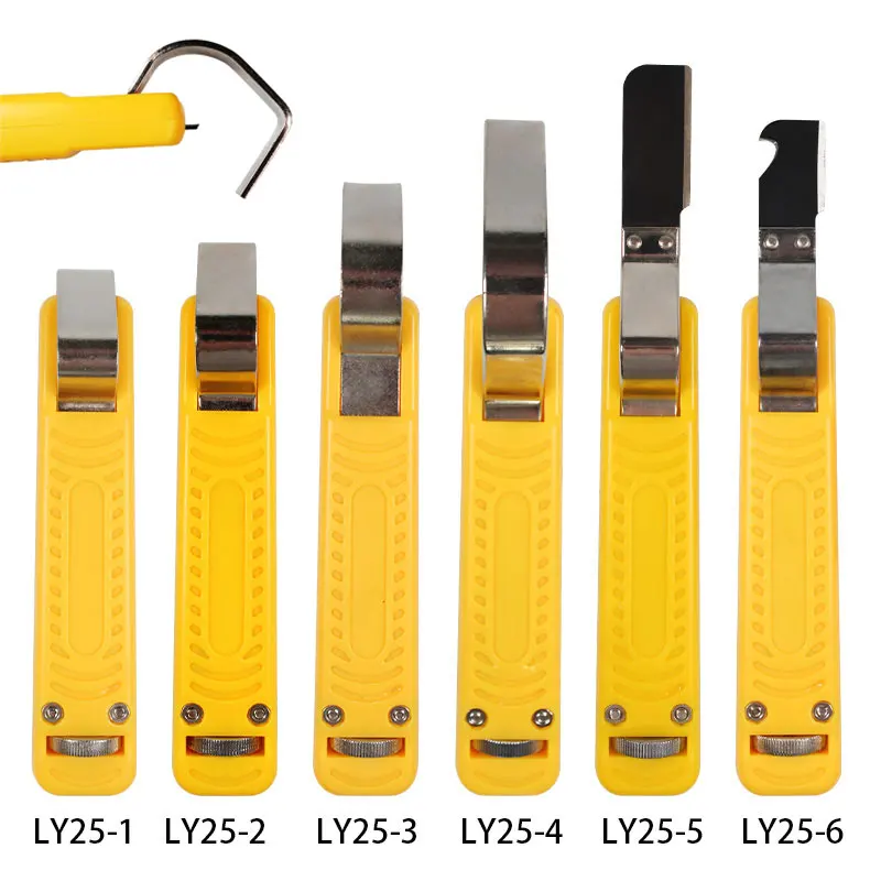 

Cable knife wire stripper combined tool for stripping round PVC,rubber,PTFE silicone cable diameter 4-16mm & 8-28mm LY25-6