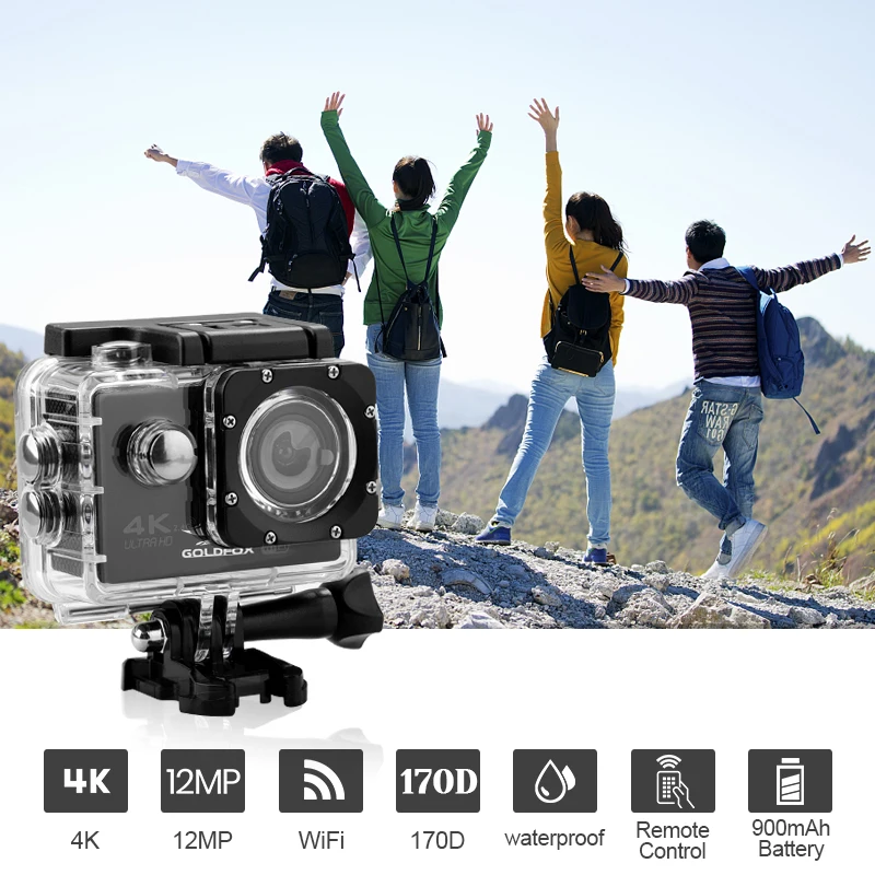 H16R Ультра HD 4K экшн камера WiFi Спортивная с дистанционным управлением спортивная DV