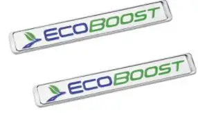 2 шт., автомобильный Стайлинг, 14*2,2 см, металлическая эмблема ECOBOOST, значок на задний багажник, боковые логотипы, наклейки на кузов автомобиля