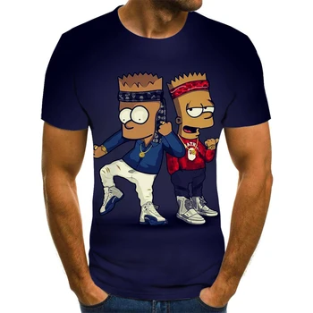 

Summer graphic 3D printing T-shirt funny and interesting street Simpson clothing 3DT shirt Harajuku men and women T-shirt