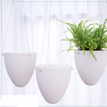 

1PC Creative Durable Hanging Practical Plants Holder Plastic Planter Flower Pot Self Watering Pot for Gardening Herbs Succulents