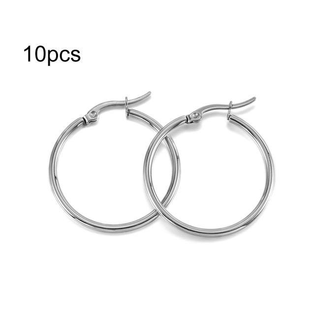 15-80mm Stainless Steel Earrings Loop Gold Earrings Hoops Open Earring Hooks For Diy Jewelry Making Finding Accessories