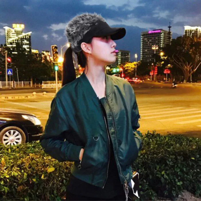 HOT Unisex Fake Hair Visor Hat Golf Wig Cap Adjustable Party Custome Hat for Women Men 19ING