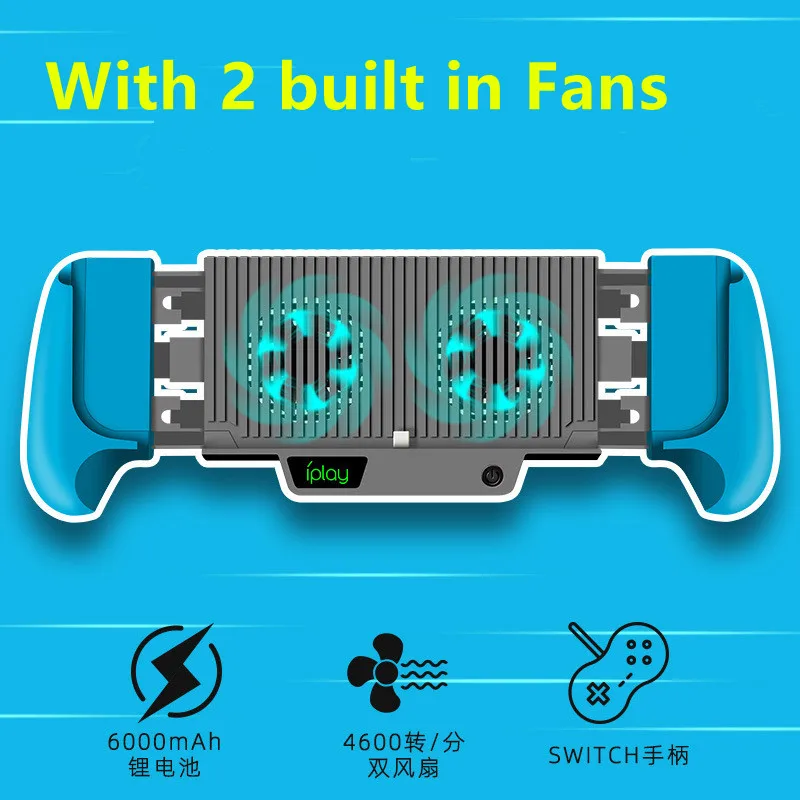 

Multifunction Charging Grip Stand Charger Holder Cooling fan Cooler Pad For Nintendo Switch And Nintend Switch Lite Mini 6000mah