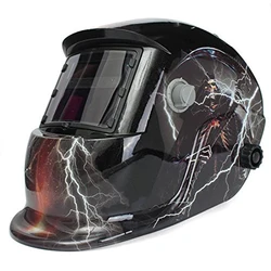 Masque de soudage automatique à énergie solaire, crâne de foudre 