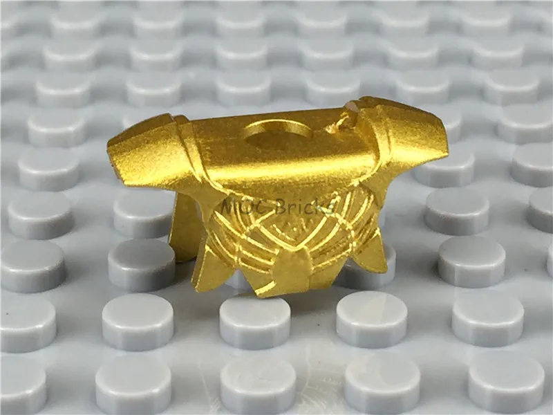 10 компл./лот кубики MOC DIY Окрашенные золотые панцири шлем Меч Набор оружие