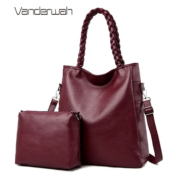 

Casual Handbags Sets for Ladies High Quality Leather Shoulder Bag Large Capacity Crossbody Bag Luxury Designer Brand Bags 2020