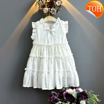 

Girls Dress Summer Toddler Dress Sleeveless Dress Hot Gold Little Star Princess Dress Girls Baby Kids Clothing