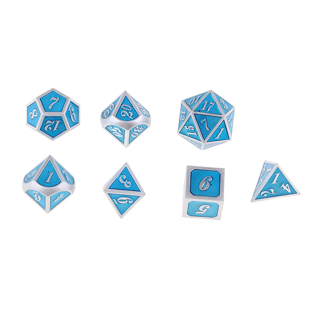 D4 D6 D8 D10 D12 D20 цинковый сплав многогранные кости набор для столешница игра