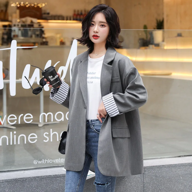 

Suit 2019 Spring Autumn Trend Simple Cool Versatile Coat Qlmysms-d-217