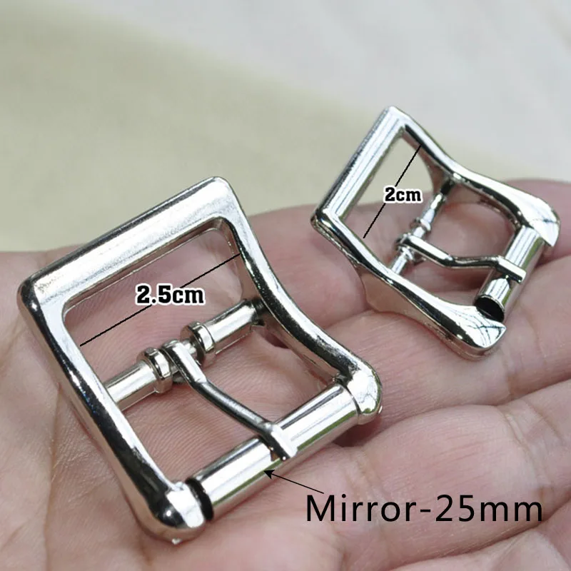 Mirror-25mm Meetee 2/5 шт 20/25 мм металлический ремень двухщелевая пряжка зажим крюк DIY обуви лямки Ролик Пряжка Изделия из кожи Аксессуары - Цвет: Mirror-25mm