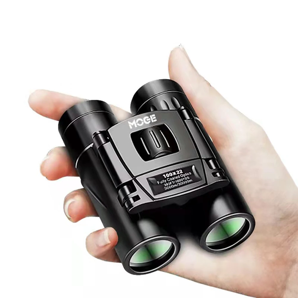 100x22 HD Powerful Binoculars 2000M Long Range Folding Mini Telescope BAK4 FMC Optics For Hunting Sports Outdoor Camping Travel