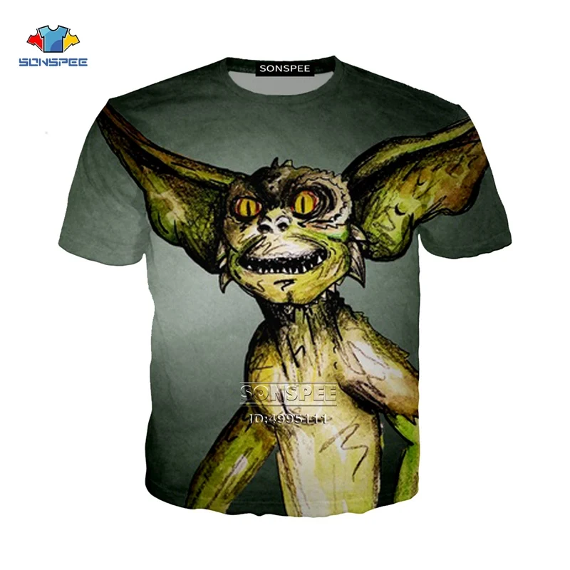SONSPEE 3D Print Men Women Funny Movie Gremlins Monster Casual Harajuku T-shirt Summer Tshirt Youth Hip Hop Streetwear A1032 - Цвет: 6