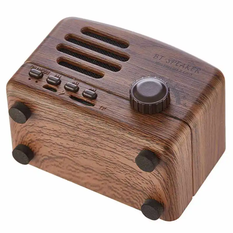 Ретро Bluetooth спикер портативный мини спикер s Поддержка Tf карты воспроизведения fm-радио Hands-Free для телефона ПК беспроводной динамик s-коричневый