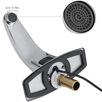 

Automatic Infrared Sensing Faucet, Copper Intelligent Non-Contact Sink Faucet, Single Cold Faucet with Control Box in Kitchen Ba