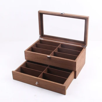 

Watch Box, 12-Slot Wooden Case Storage Box with Jewelry Drawer for Storage and Display