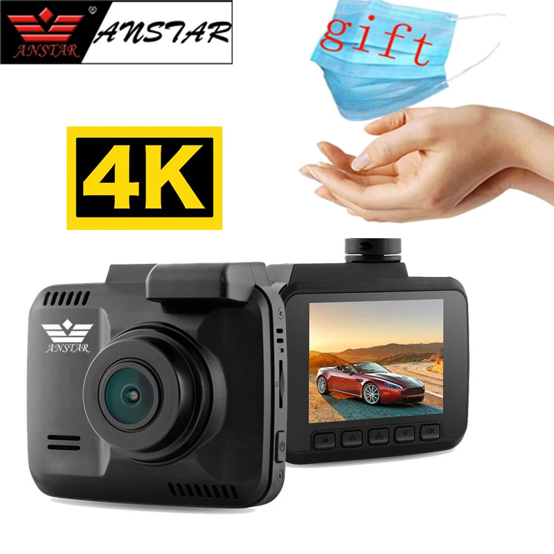 Видеорегистратор Anstar 4K 2880x2160P Novatek 96660 WiFi GPS циклическая запись ночное видение