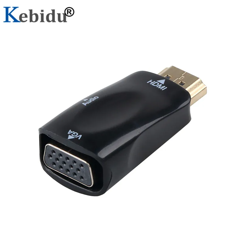 Адаптер HD TV с поддержкой 1080P HDMI-совместимый конвертер VGA штекер-гнездо для ПК