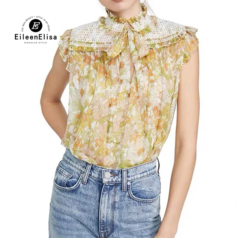Floral Print Blouse Women Shirts Ladies Casual Sleeveless Tops femme camisa Floral Print Blouse Women Shirts Ladies Casual Sleeveless Tops femme camisa